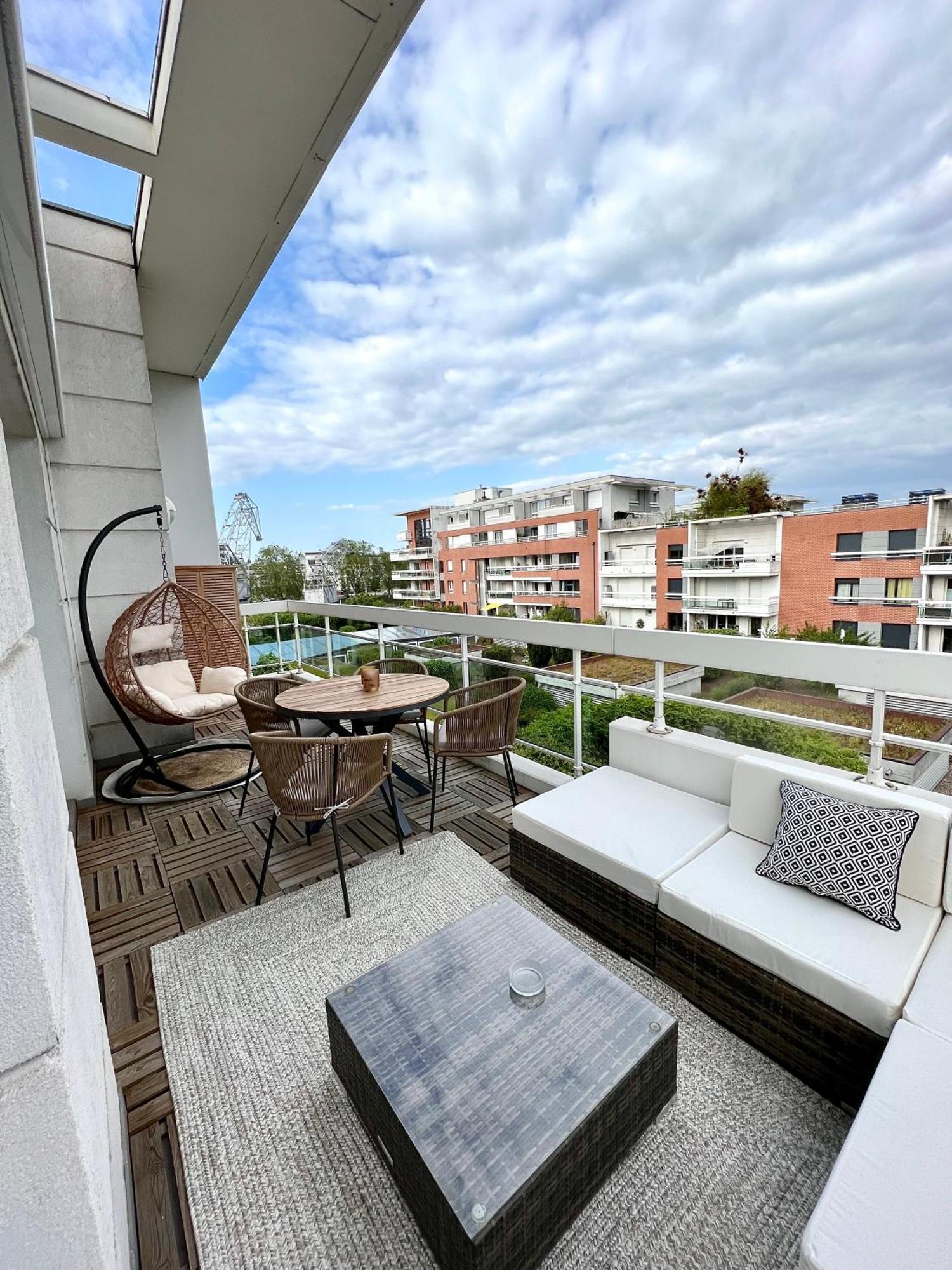 Appartement Climatise 3 Etoiles T3 Chic A Strasbourg Avec Billard Et Terrasse Szoba fotó